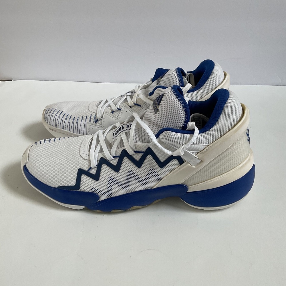 ADIDAS D.O.N Issue 2 Basketball Sneakers SHOES Sz 12.5 FX9430  White Blue